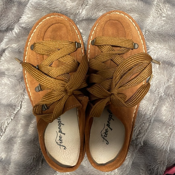 Free People Asher lace up mules size 38 tobacco color - Picture 3 of 6